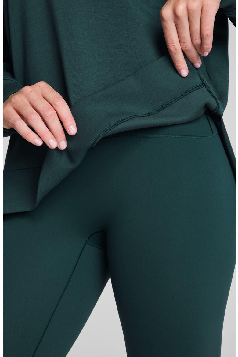 AirEssentials Brushed V-Neck Tunic, Alternate, color, MERIDIAN