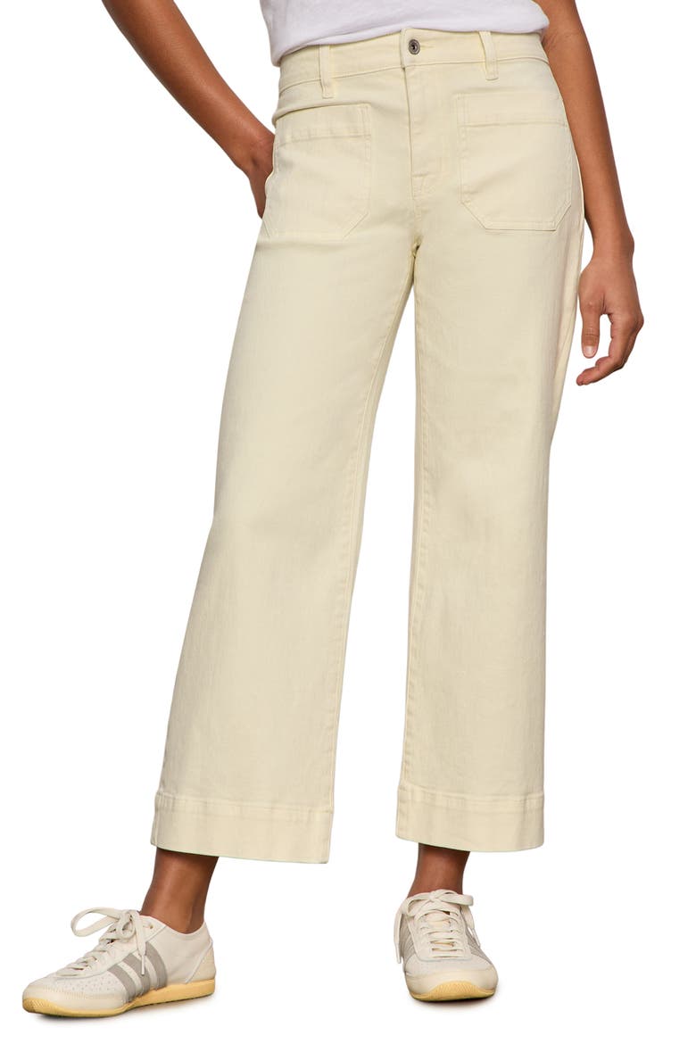The Marine Crop Denim Pants, Main, color, WASHED LEMON YELLOW