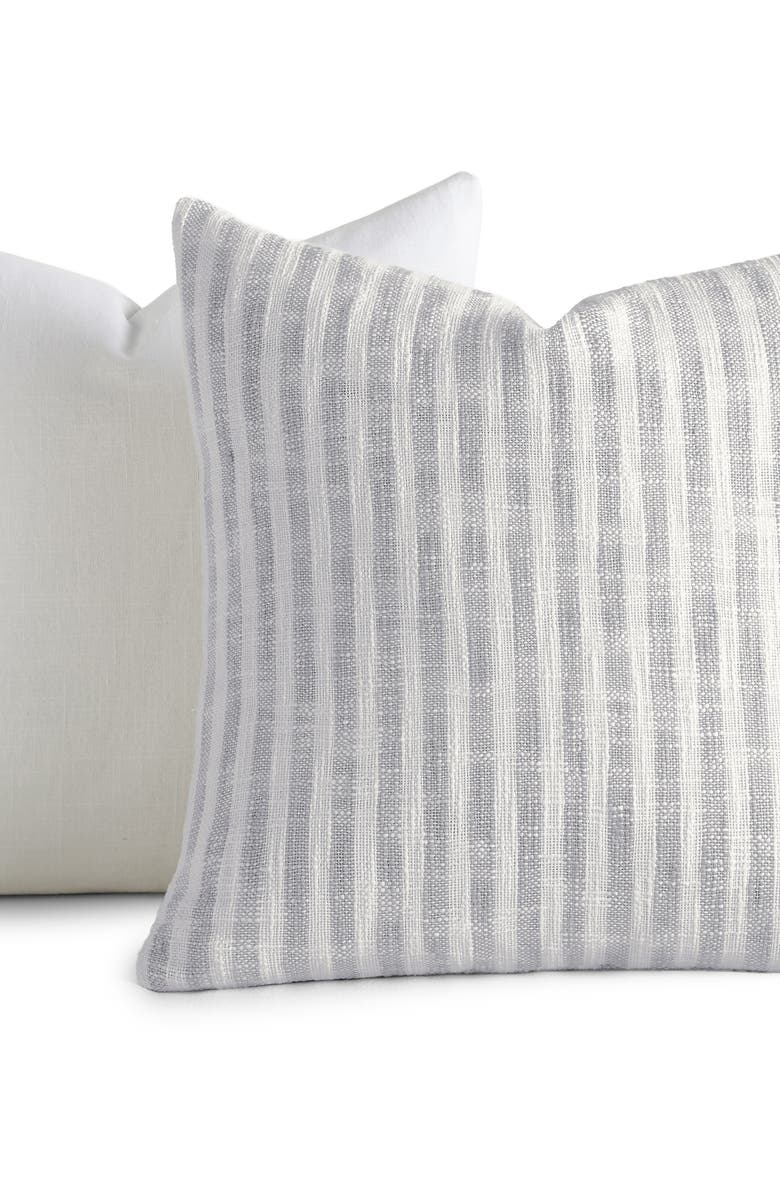 HOMESPUN Assorted 2-Pack Accent Pillows, Alternate, color, Stripe/Gray