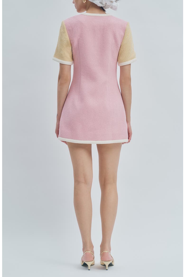 Taylor Colorblock Tweed Minidress, Alternate, color, PINK MULTI