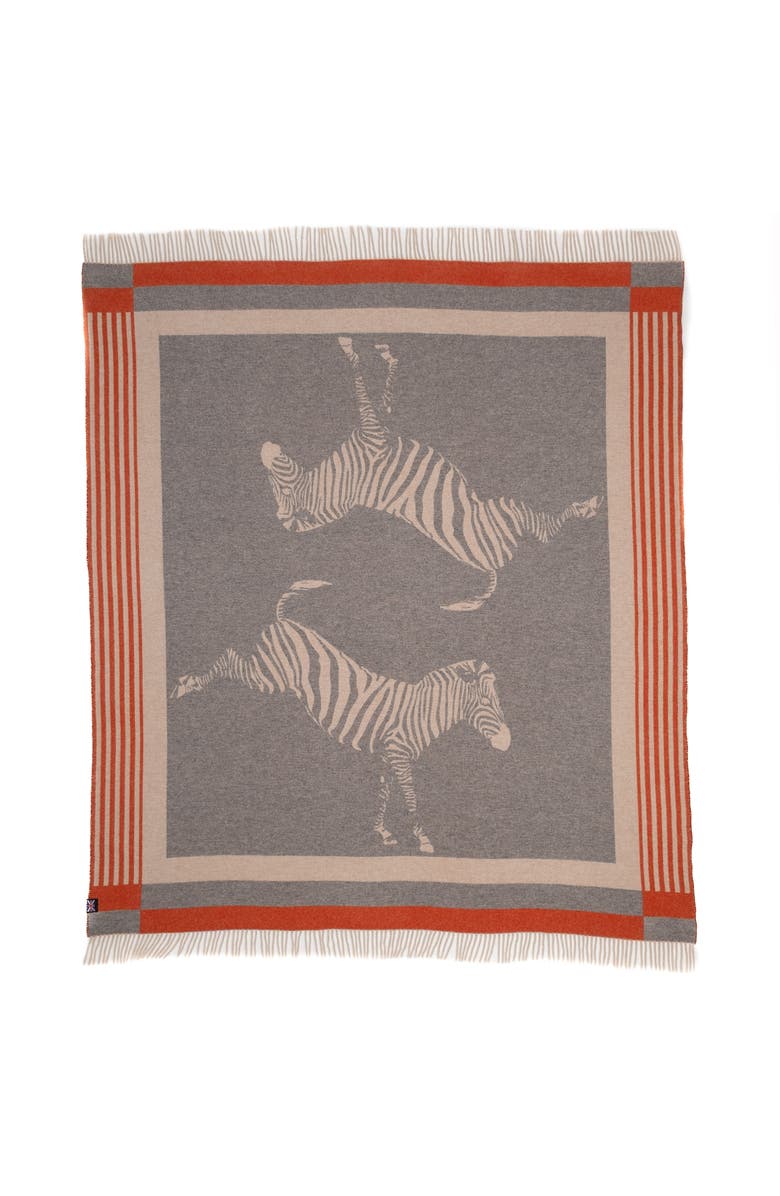 Prince of Scots Savanna Equestrian Reversible Throw - 56" x 72", Alternate, color, Grey