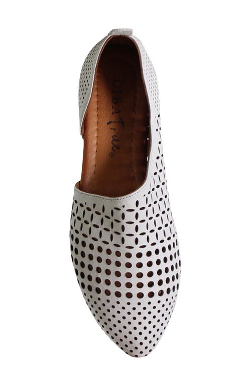 Diba True Papy Russ Perforated Flat In Off White