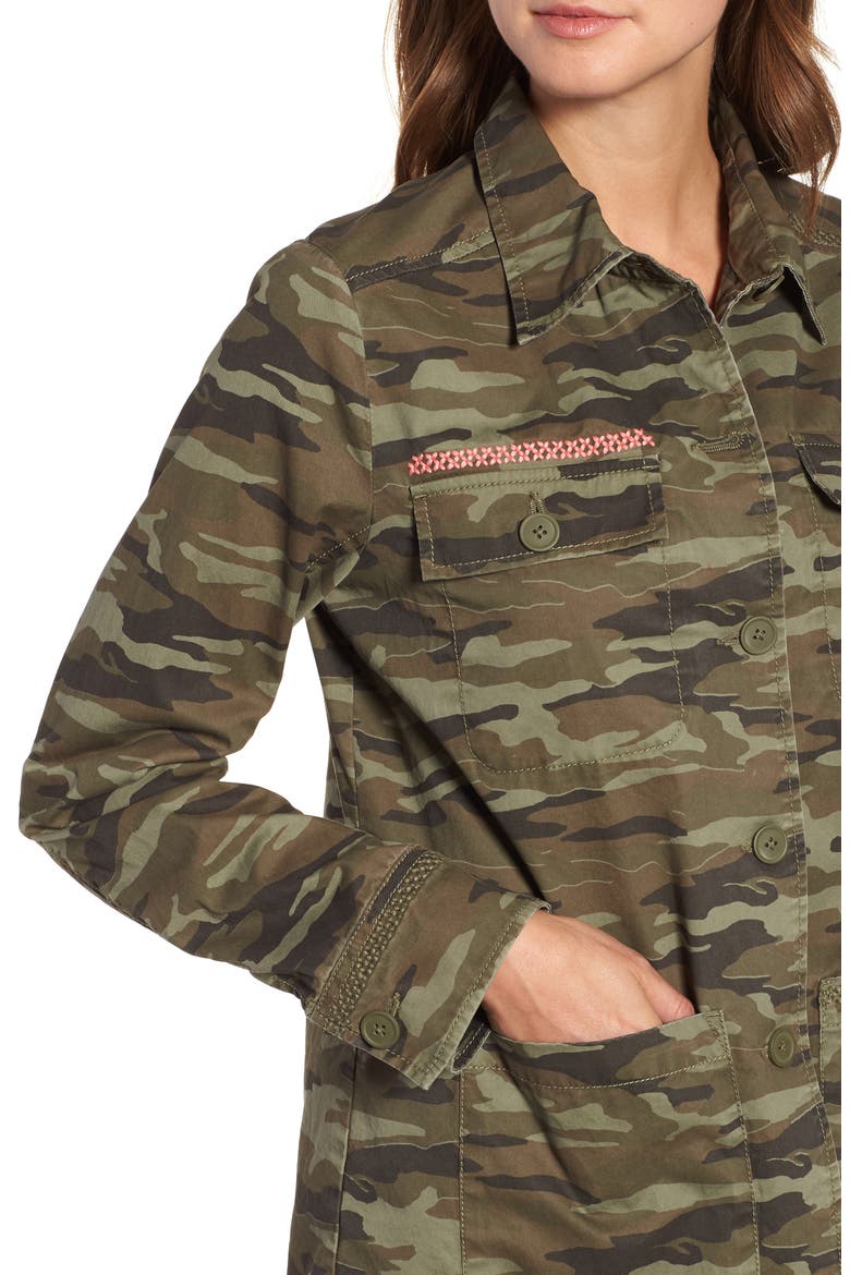 Utility Jacket, Alternate, color, OLIVE CAMO PRINT