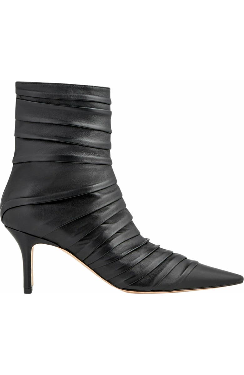 Neil J. Rodgers Plisse Ankle Boot, Main, color, Black Nappa