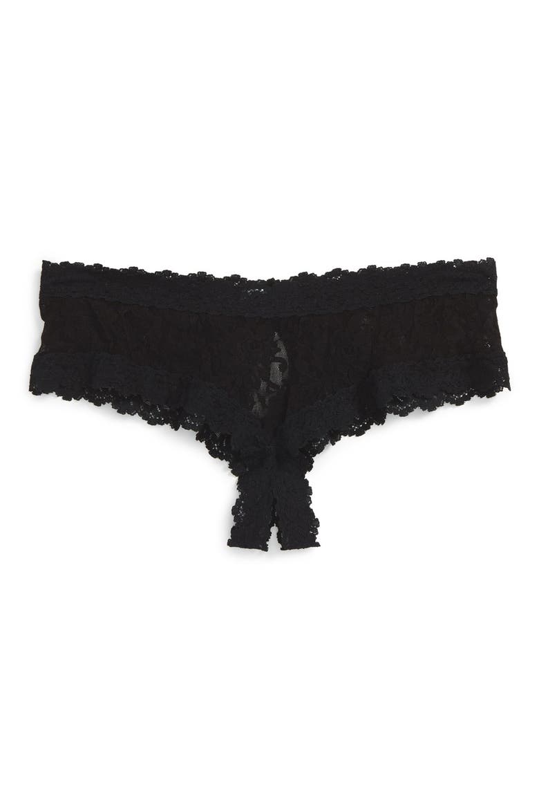 Open Gusset Hipster Panties, Main, color, BLACK