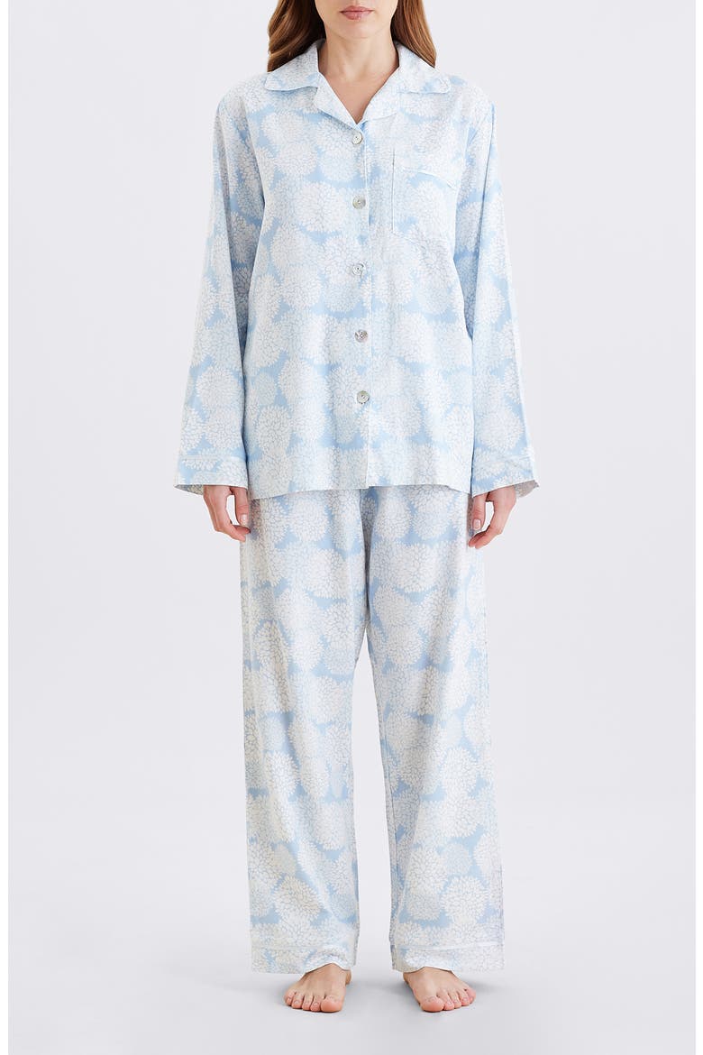 Snowball Cosy Cotton Blend Pajamas, Main, color, WINTER BLUE