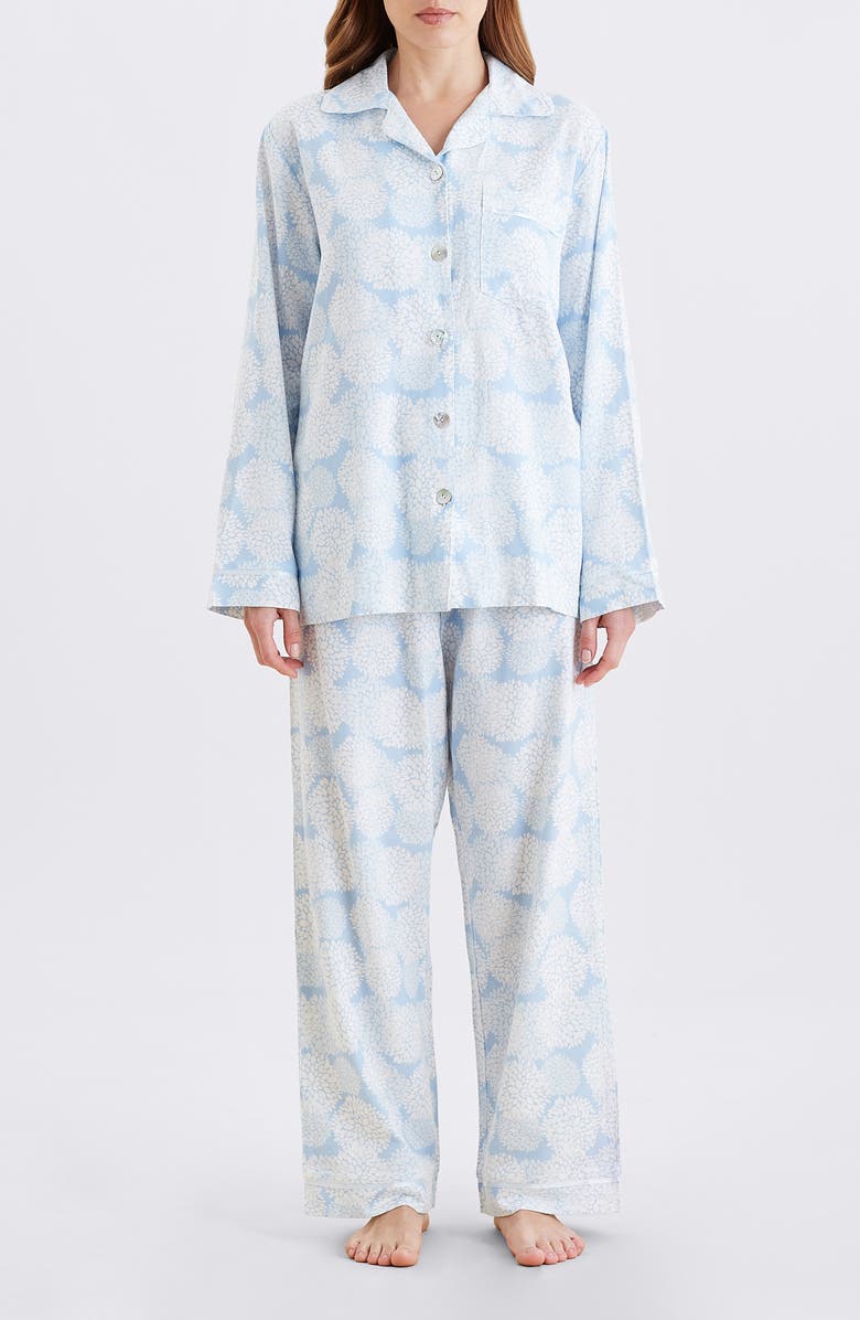 Papinelle Snowball Cosy Cotton Blend Pajamas, Main, color, Winter Blue