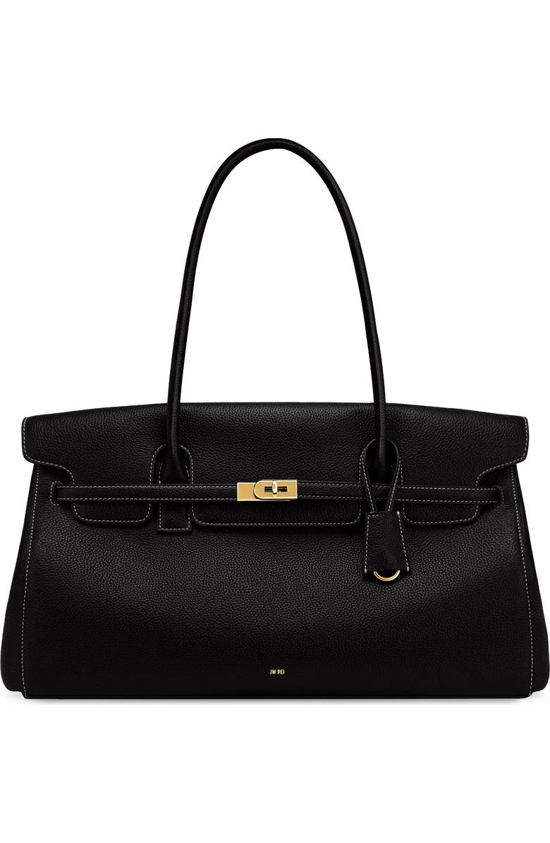 JW PEI Large Yara Faux Leather Shoulder Bag, Main, color, Black