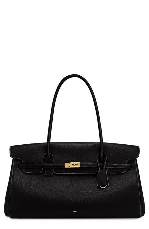 Large Yara Faux Leather Shoulder Bag