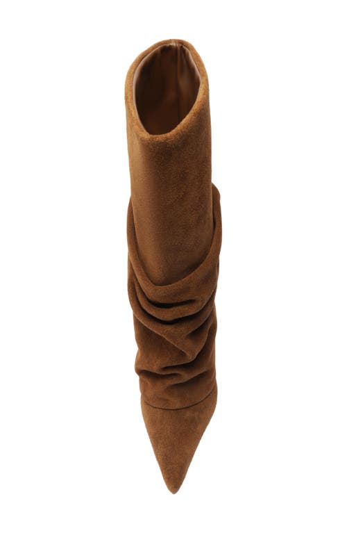 Schutz Mikki Up Cloak Pointed Toe Boot In Brown