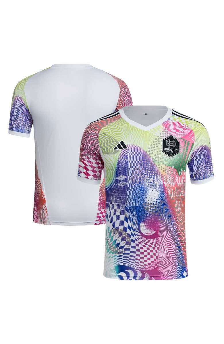 adidas Men's adidas White Houston Dynamo FC 2025 Pride Pre-Match Top, Alternate, color, White