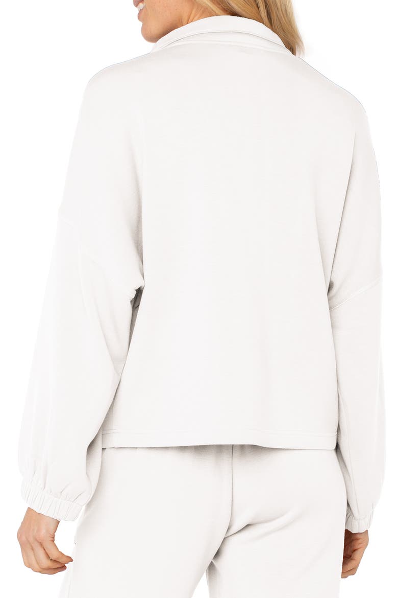 Zip-Up Knit Jacket, Alternate, color, WHITE CLOUD