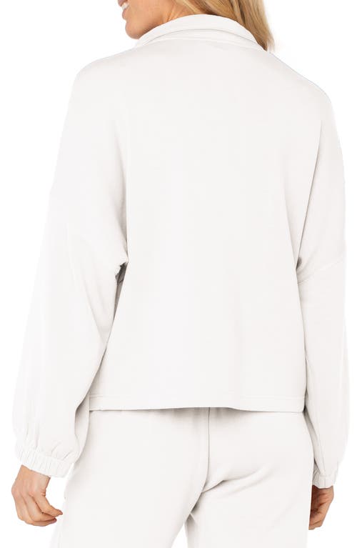Liverpool Los Angeles Zip-up Knit Jacket In White