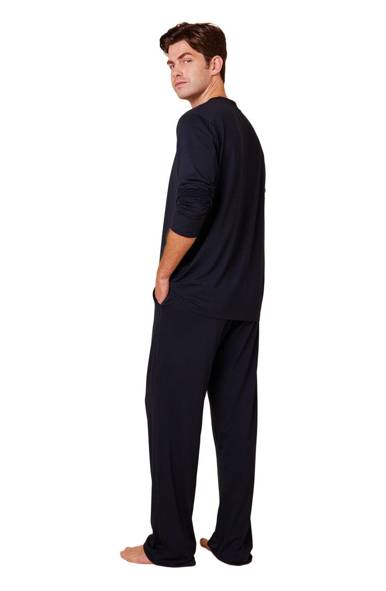 The Cat's Pajamas Men's Pima Knit Pullover Set, Alternate, color, Classic Midnight