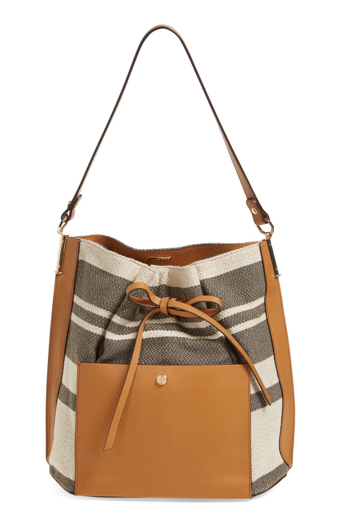 'Large Lucie' Bucket Bag, Main, color, STRIPE