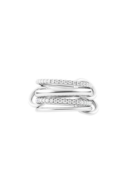 Polaris Blanc Diamond Linked Rings