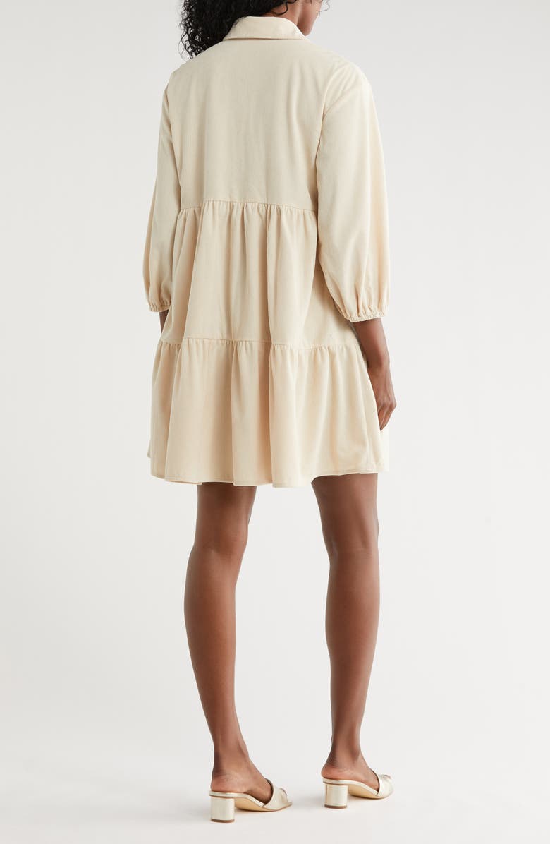 AREA STARS Cosette Corduroy Dress, Alternate, color, Ivory