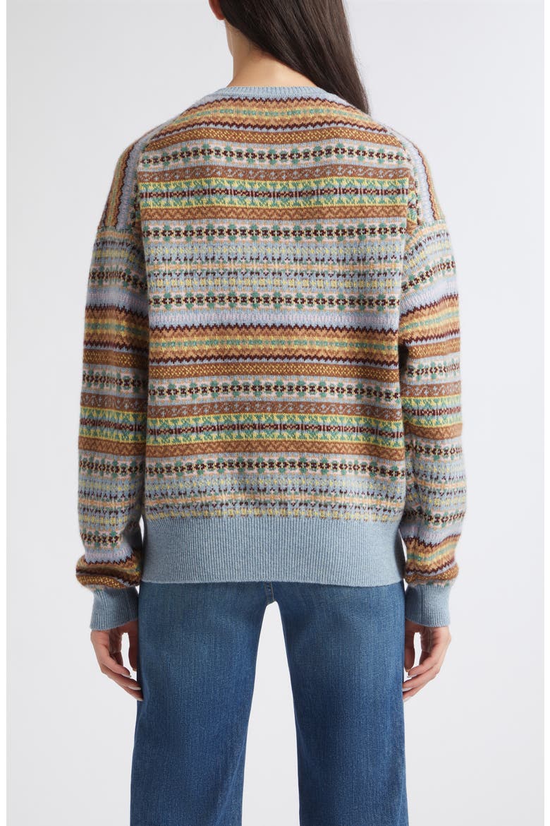 Lorne Oversized Fair Isle Crewneck Wool Sweater, Alternate, color, VINTAGE MULTI