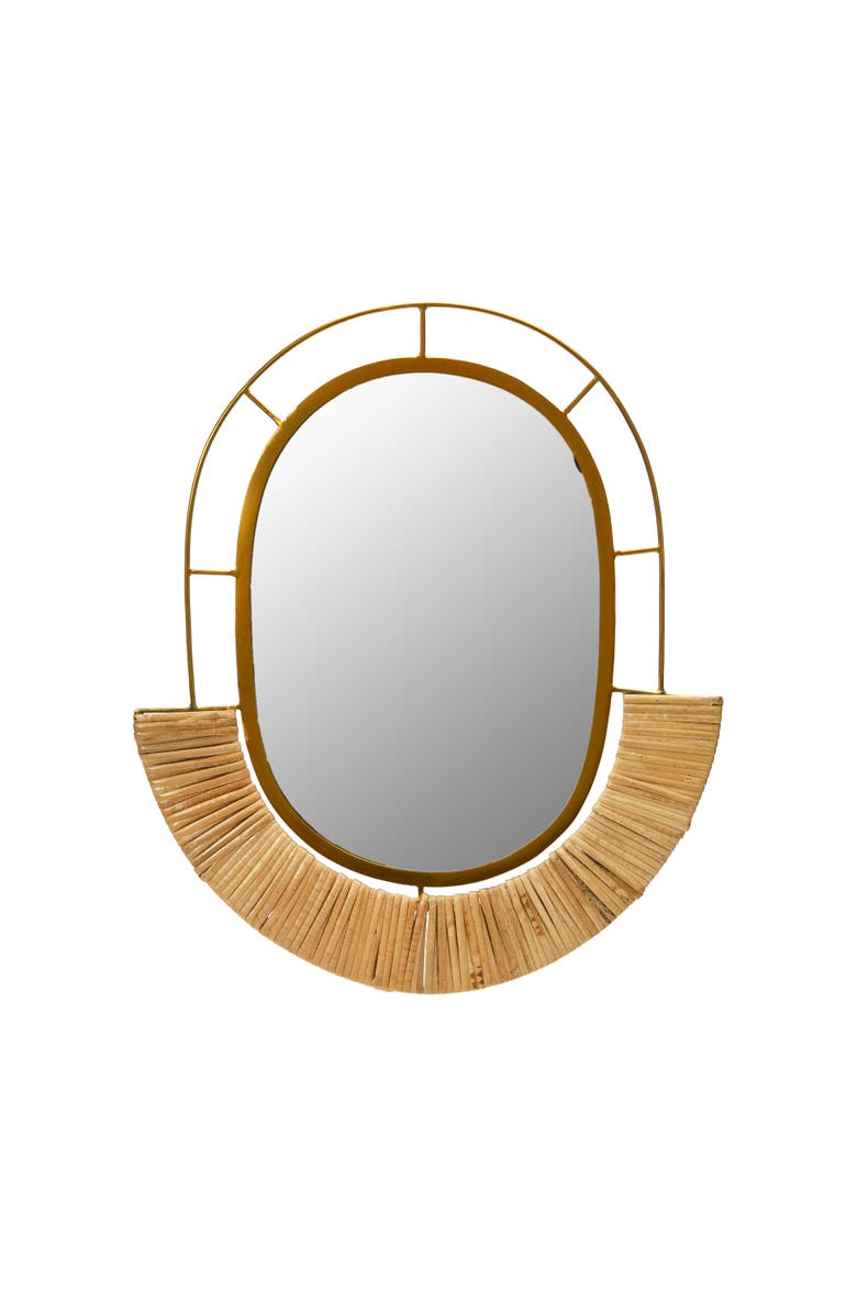 Storied Home Framed Wall Mirror, Main, color, Natural