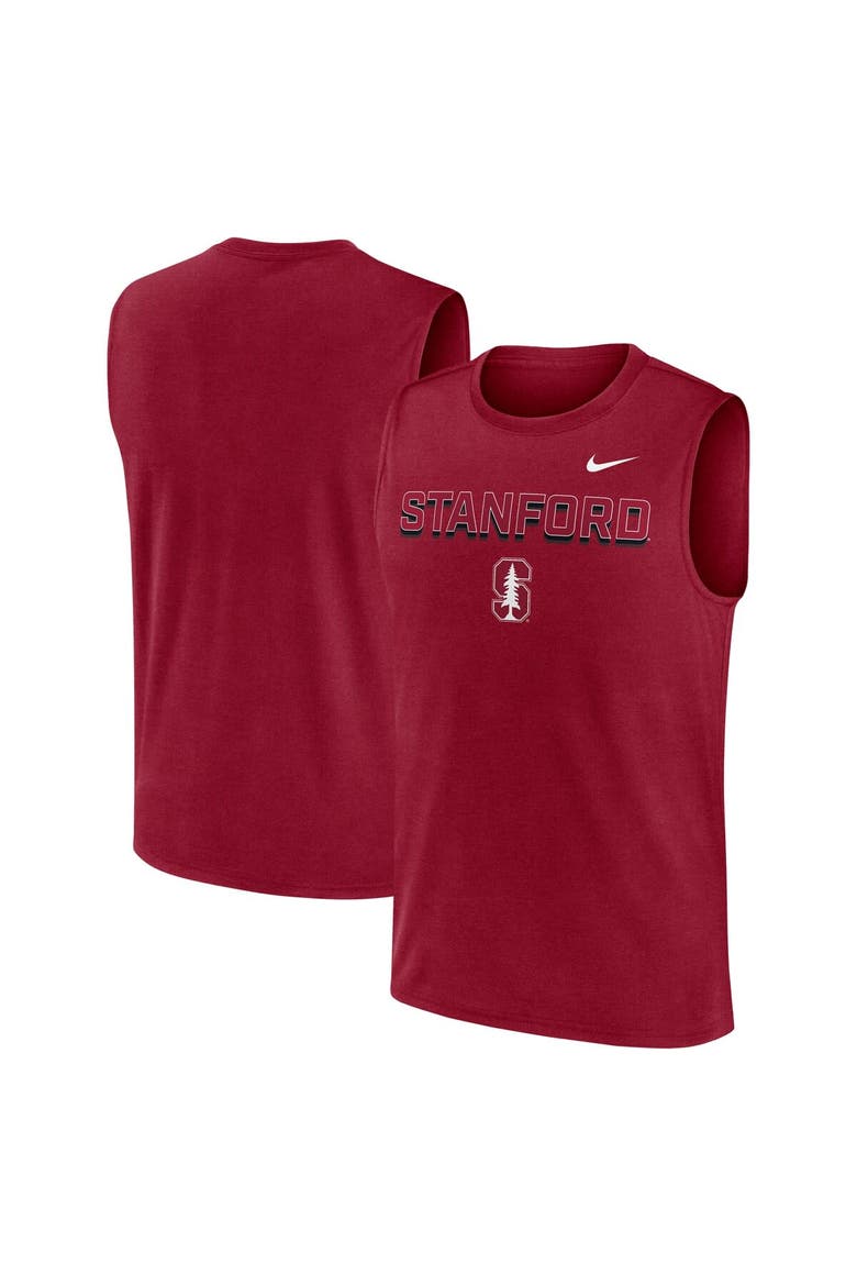 Men's Nike Cardinal Stanford Cardinal Primetime Tricode Legend Performance Tank Top, Main, color, Cardinal