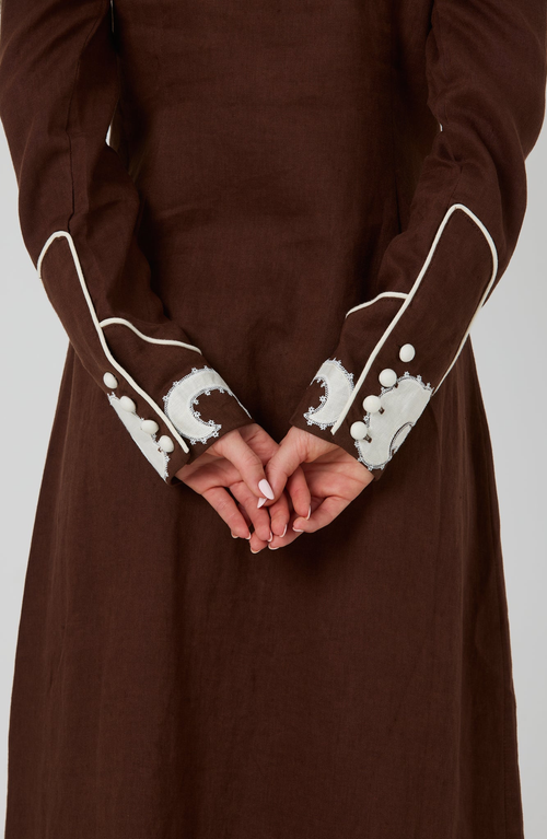 By Tess Collection Wren Dress In Brown