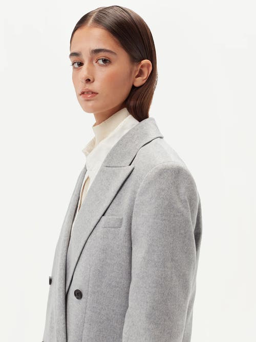 Gobi Mongolian Cashmere Double-breasted Cashmere Blazer In Vapor Blue