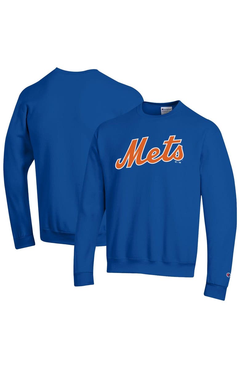 Champion Men's Champion Royal New York Mets Powerblend Wordmark Sweatshirt, Main, color, Royal