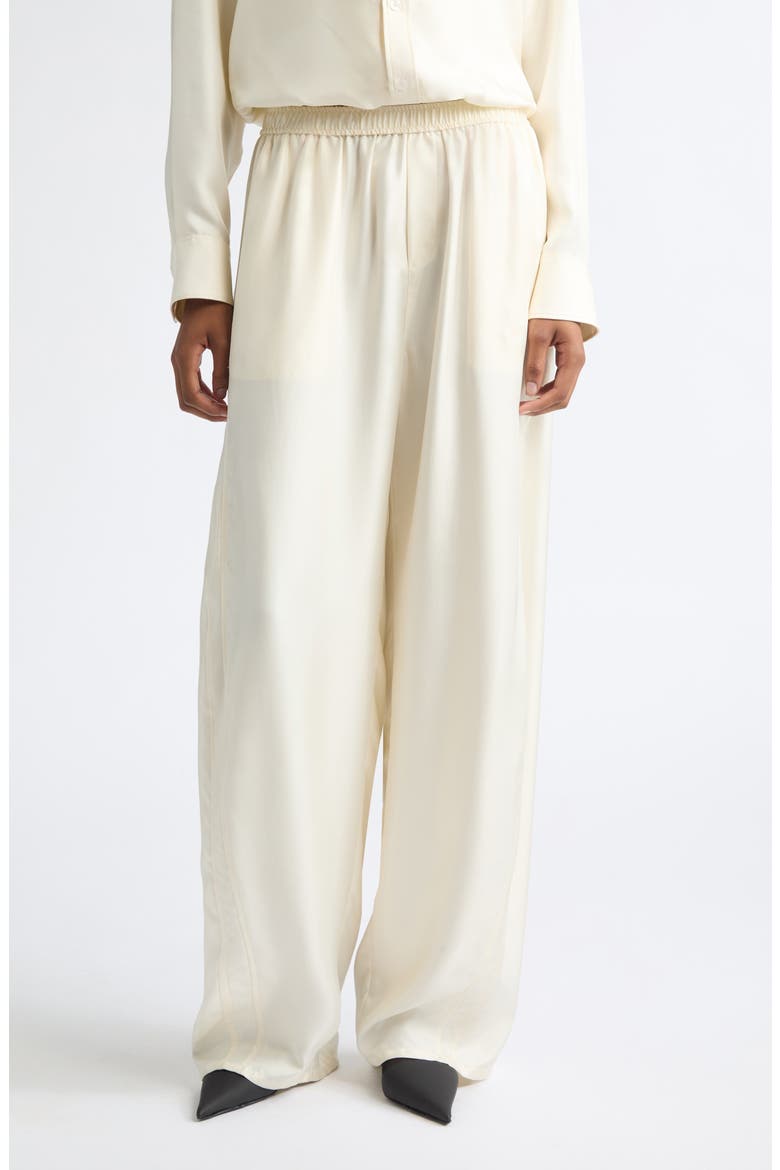 Silk Track Pants, Main, color, IVORY