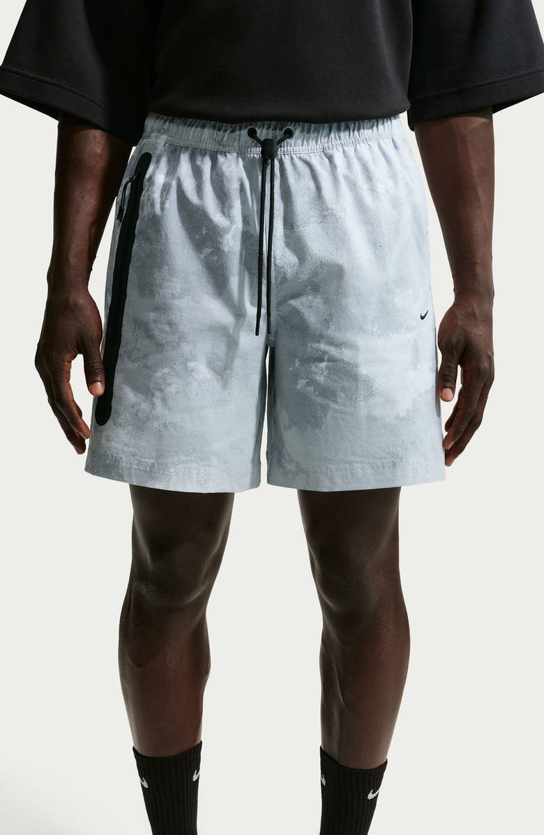 Nike Dri-FIT Woven Drawstring Shorts, Alternate, color, Pure Platinum/ Black