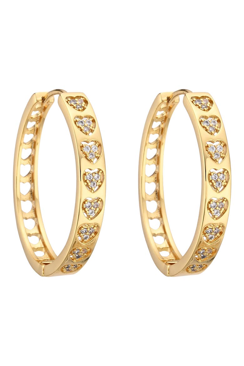 Anya Set of 3 Cubic Zirconia Huggie Hoop Earrings, Alternate, color, GOLD