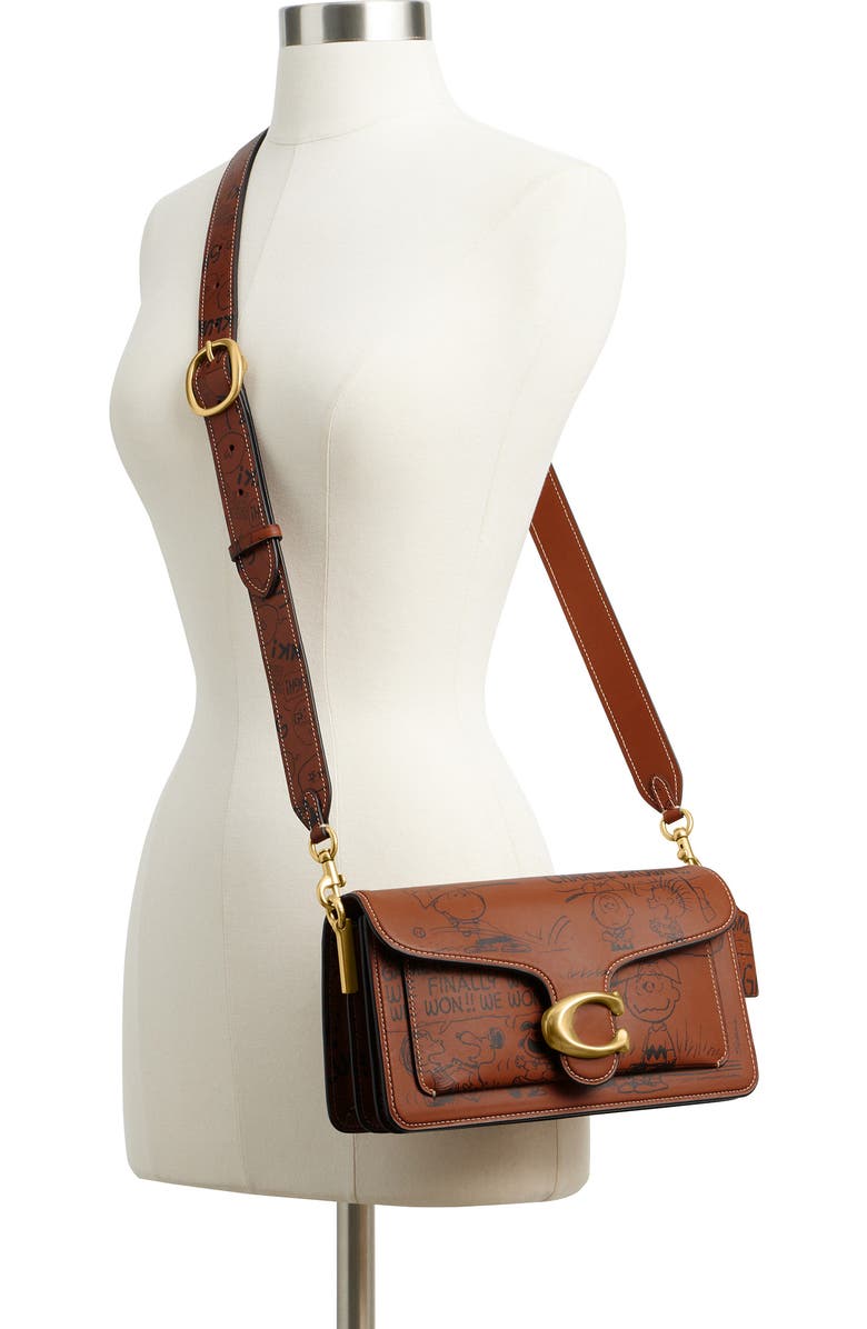 COACH x Peanuts Tabby 26 Newspaper Print Shoulder Bag, Alternate, color,