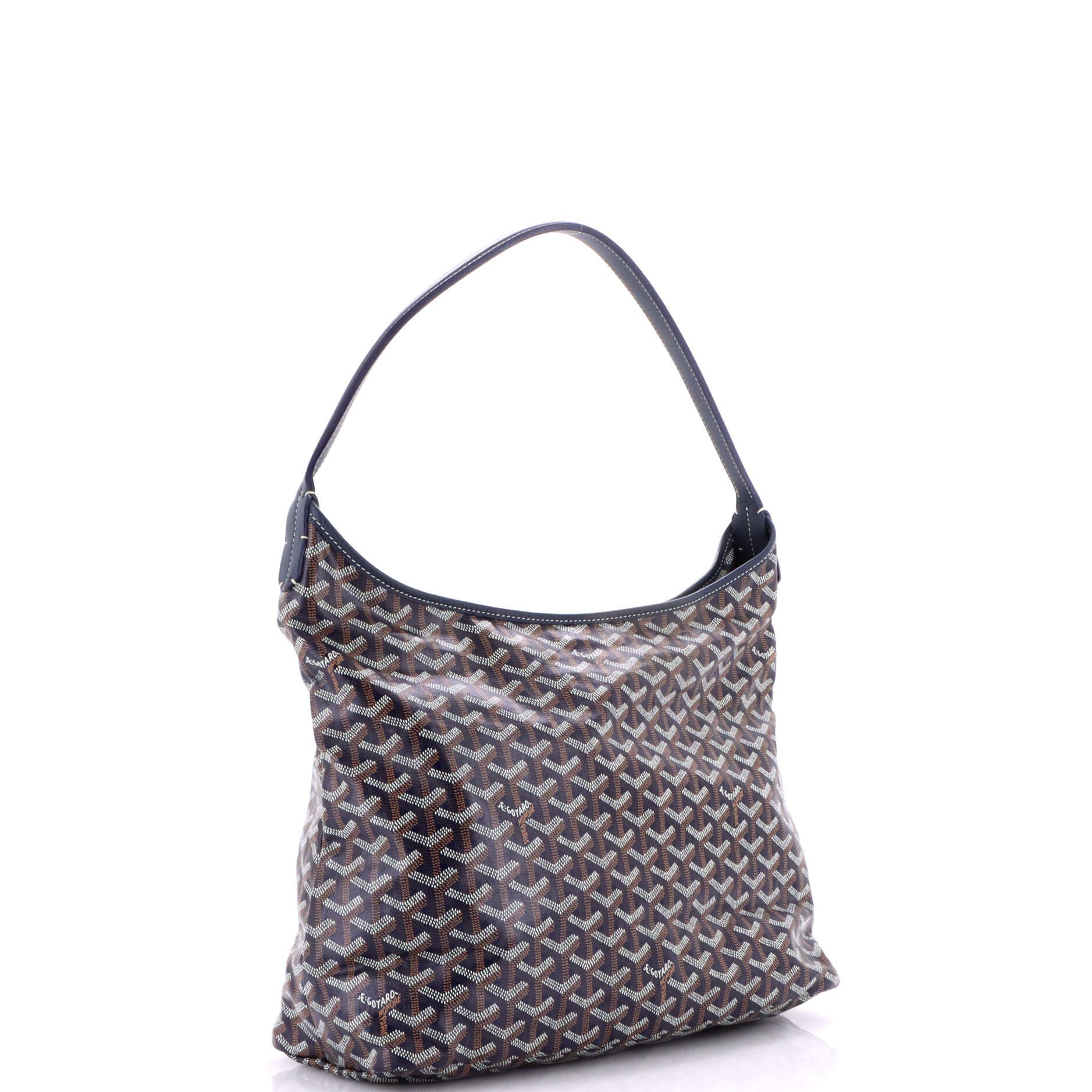 Pre-Owned Goyard Boheme Hobo Coated Canvas, Alternate, color, Blue