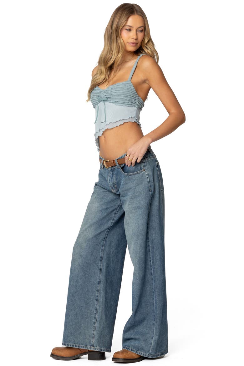 Asymmetric Ruffle Camisole, Alternate, color, LIGHT-BLUE