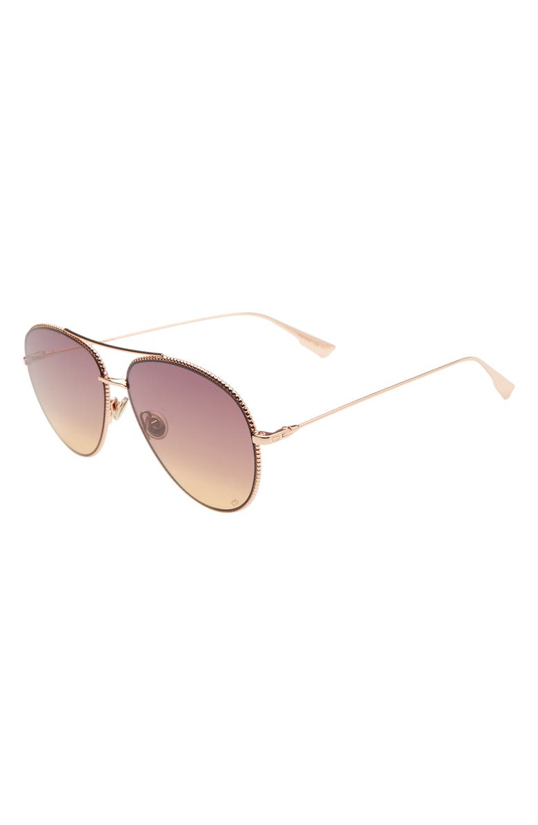 DIOR Society 3 57mm Gradient Aviator Sunglasses, Alternate, color, 