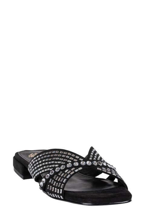 Elara Embellished Slide Sandal (Women)