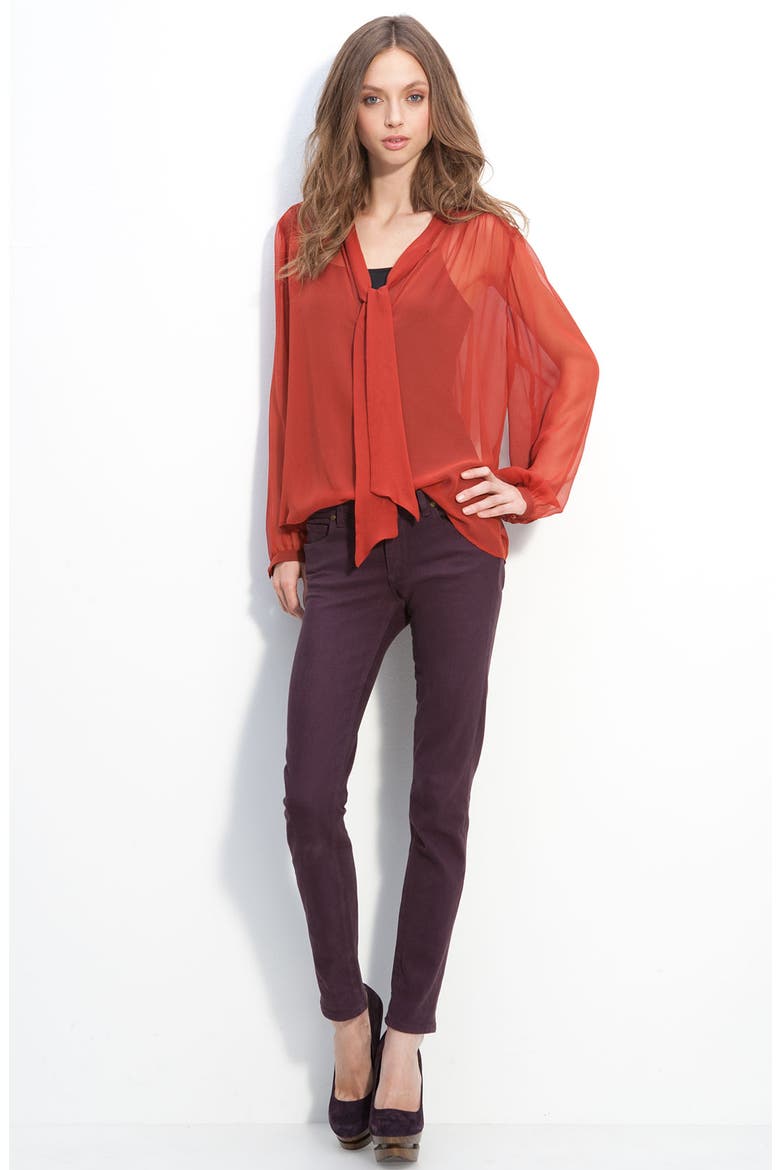 Denim 'Skyline' Stretch Ankle Jeans, Alternate, color, BLACK CHERRY