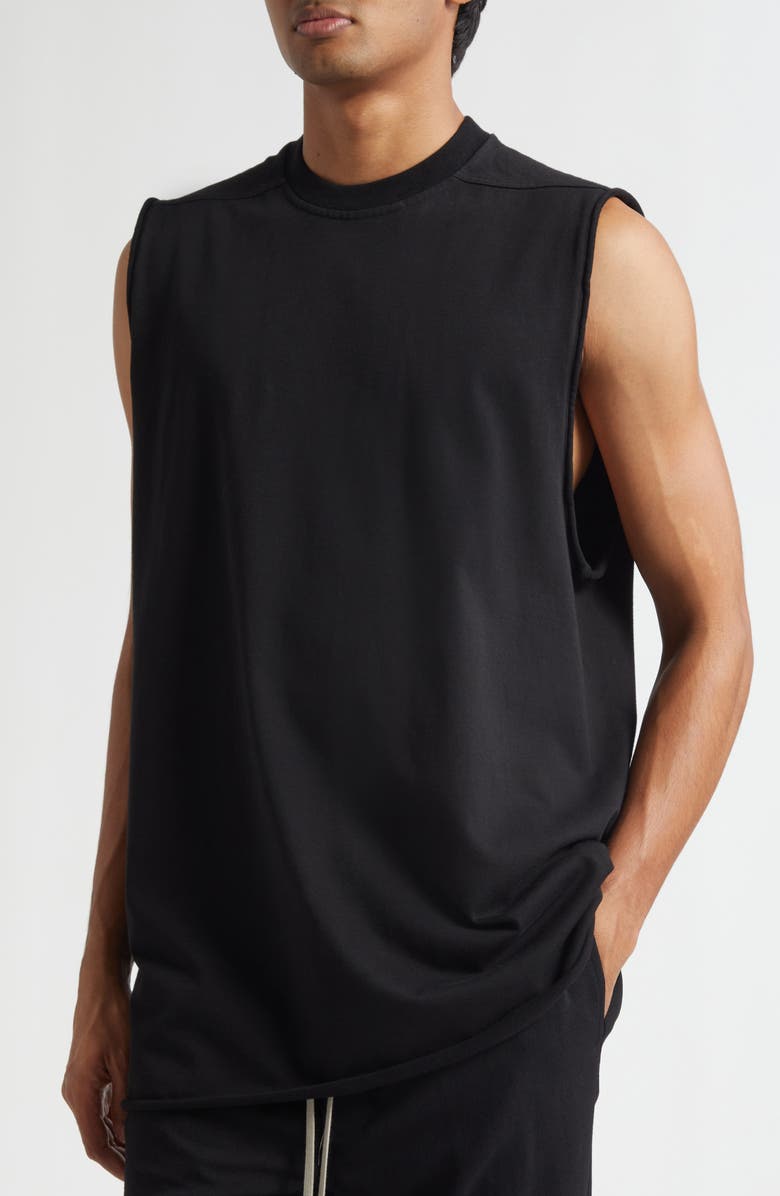 Rick Owens Jumbo Cotton Jesrey Tank, Alternate, color, Black