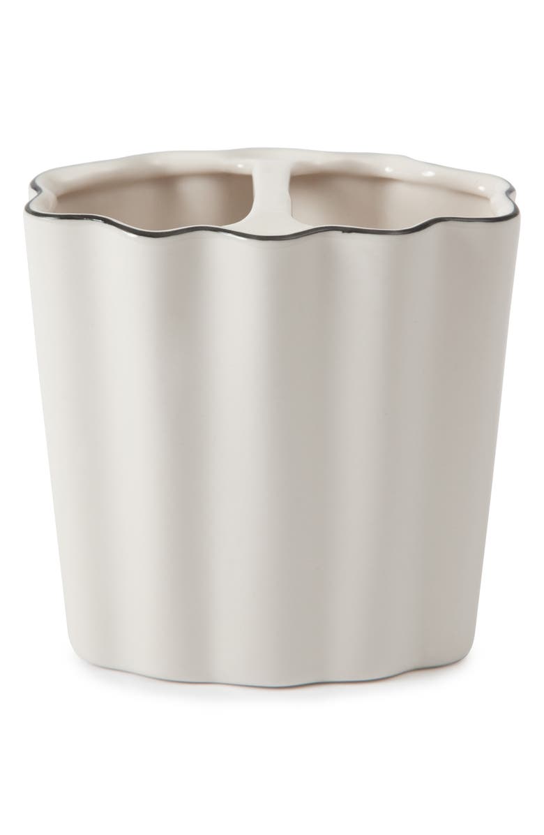 Kassatex Le Marais Porcelain Toothbrush Holder, Main, color, White/ Black