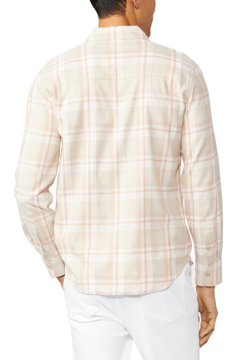 Everett Plaid Flannel Button-Up Shirt, Alternate, color, CLAY QUARTZ