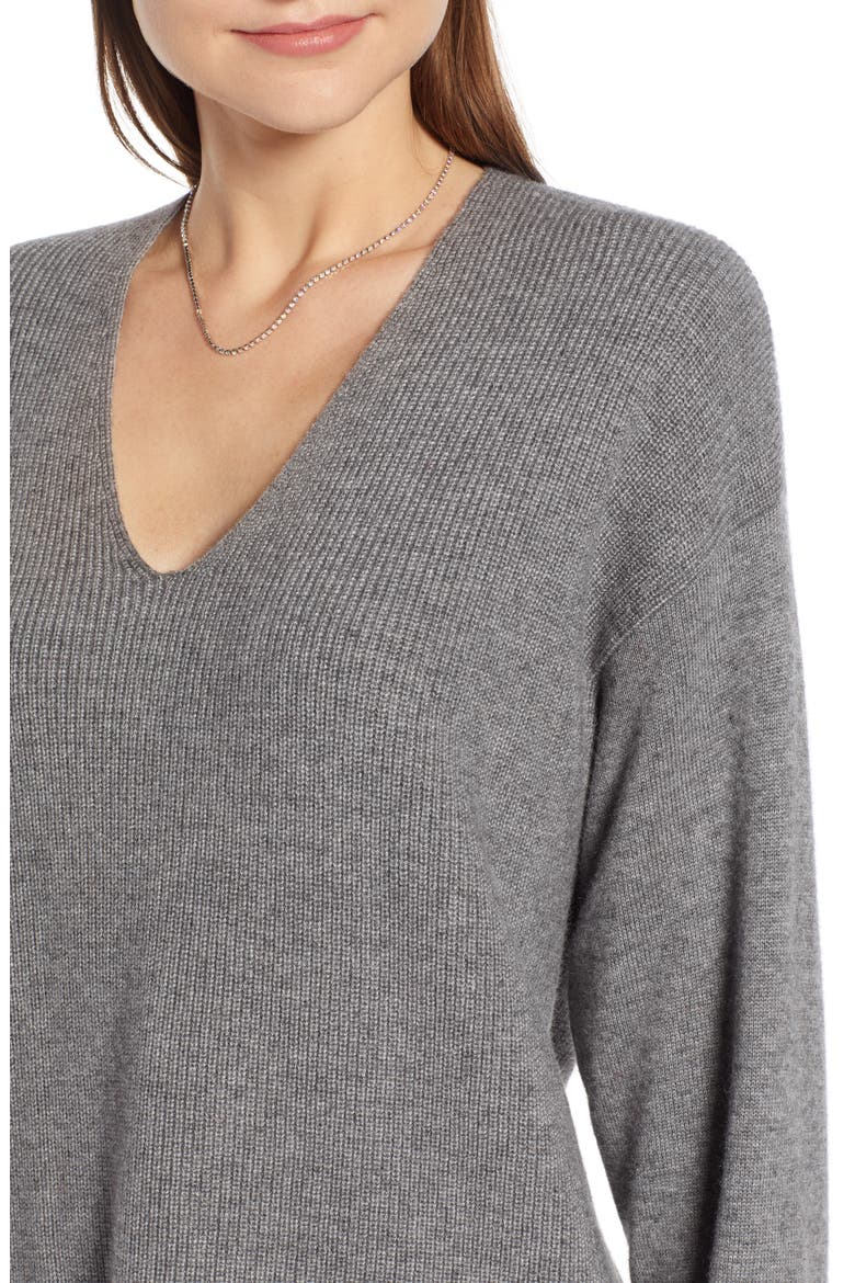 Slouchy Sweater (Nordstrom Exclusive), Alternate, color, GREY DARK HEATHER