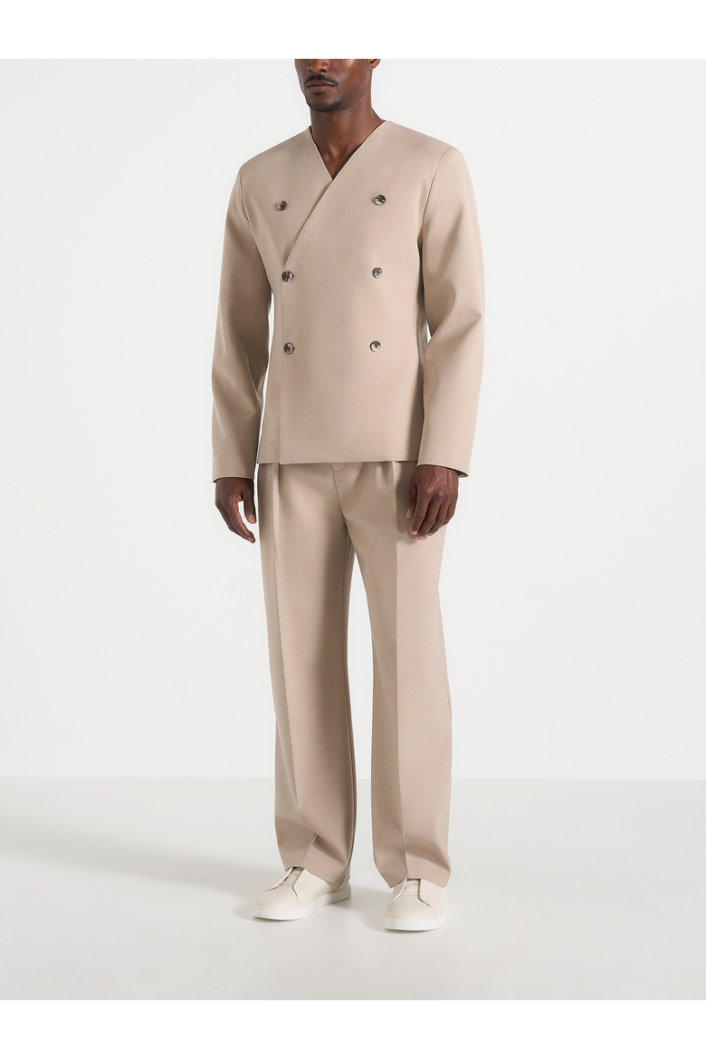 Timeo Tailored Wrap Blazer, Main, color, Beige