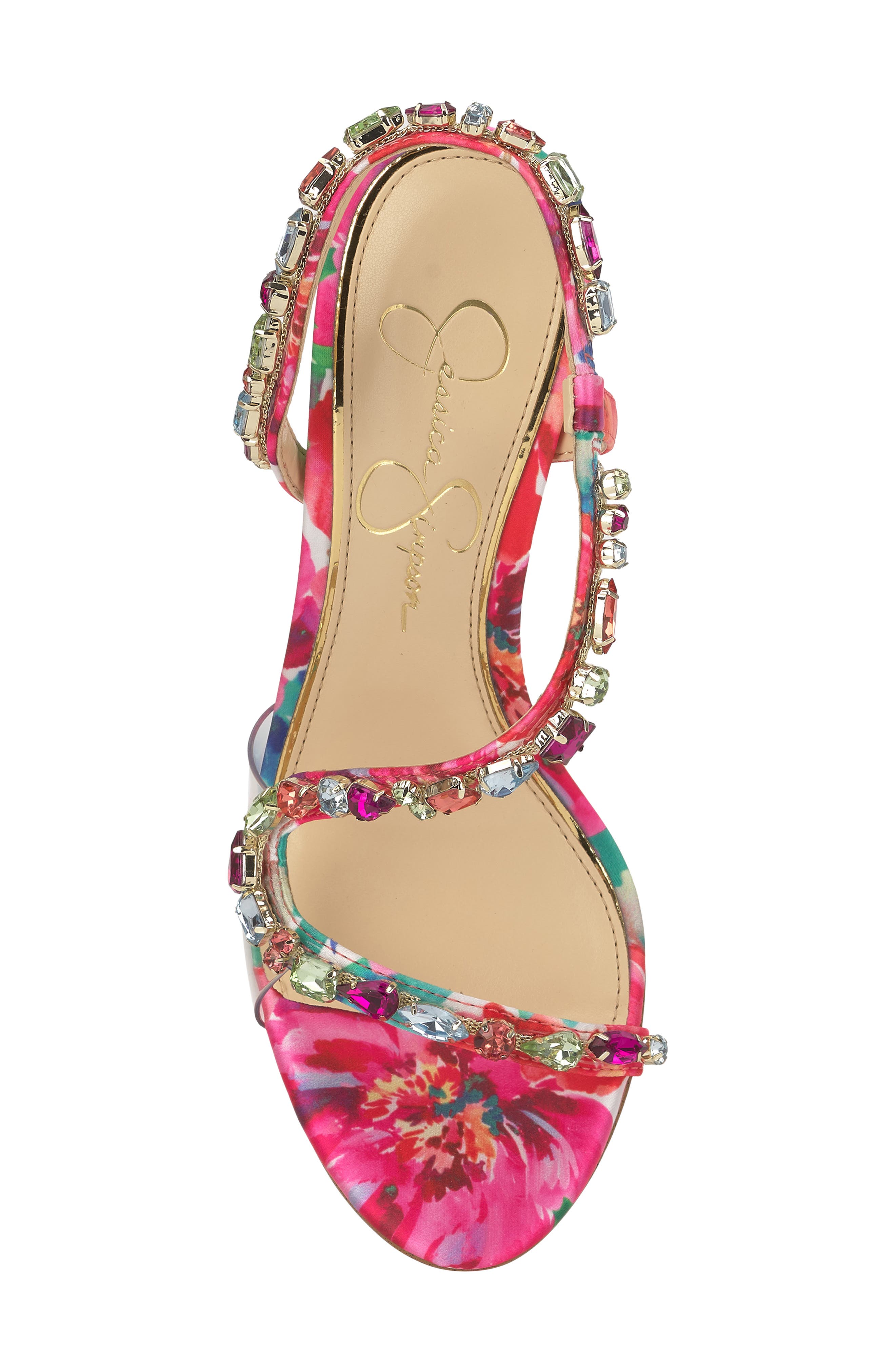 Jaycin Sandal, Alternate, color, BRIGHT PINK MULTI