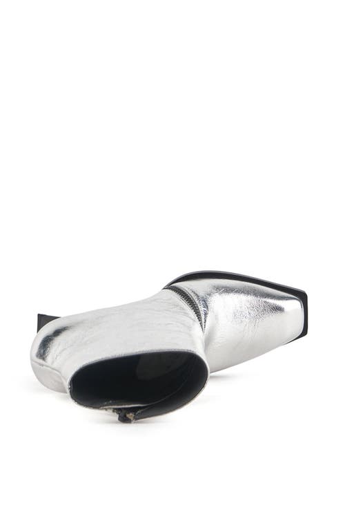 United Nude Rockit Zip Bootie In Silver