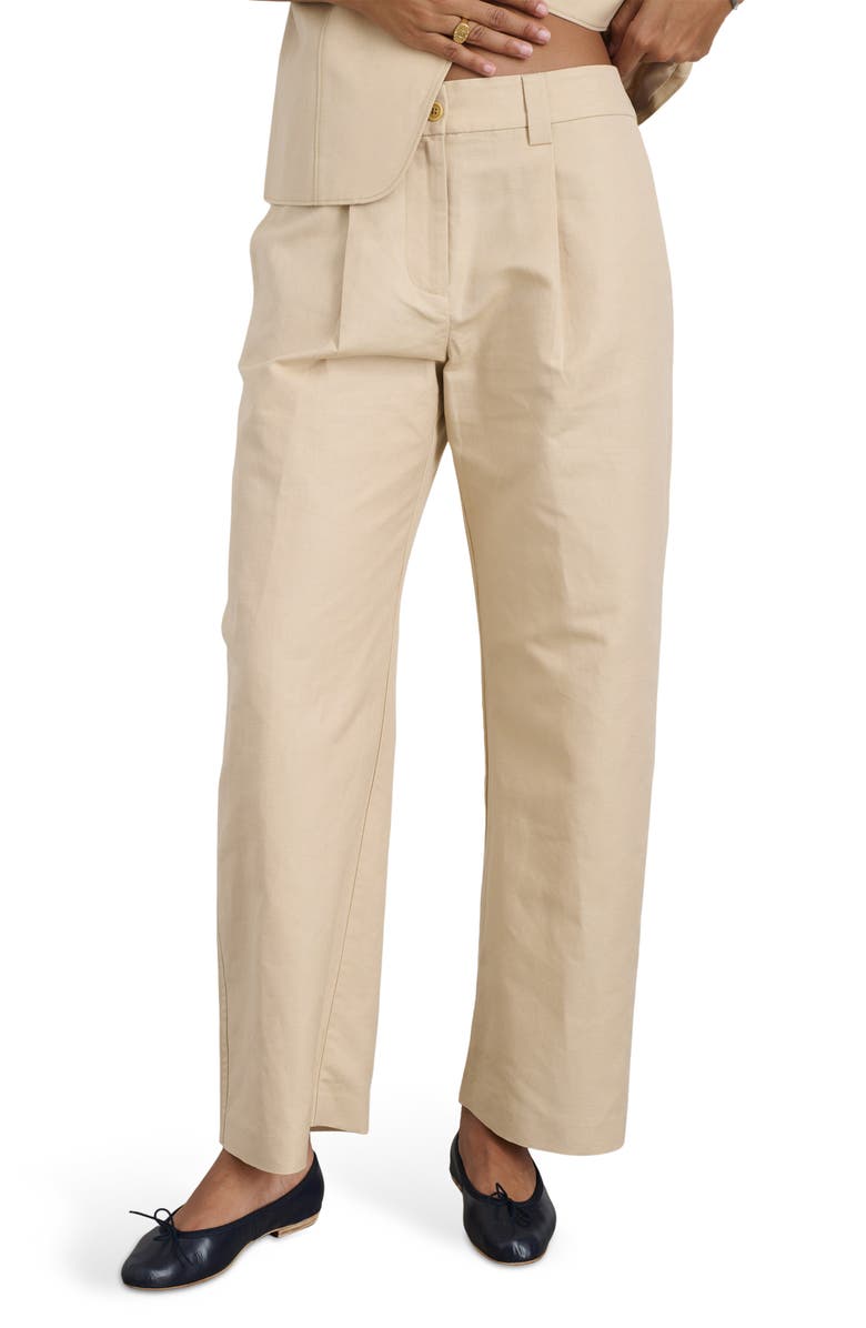 Alex Mill Soho Linen & Cotton Pants, Main, color, Tan