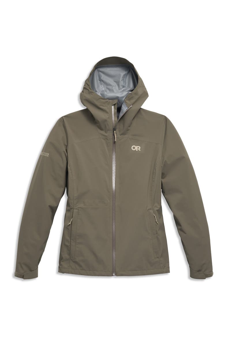 Stratoburst Packable Rain Jacket, Alternate, color, GRAVEL