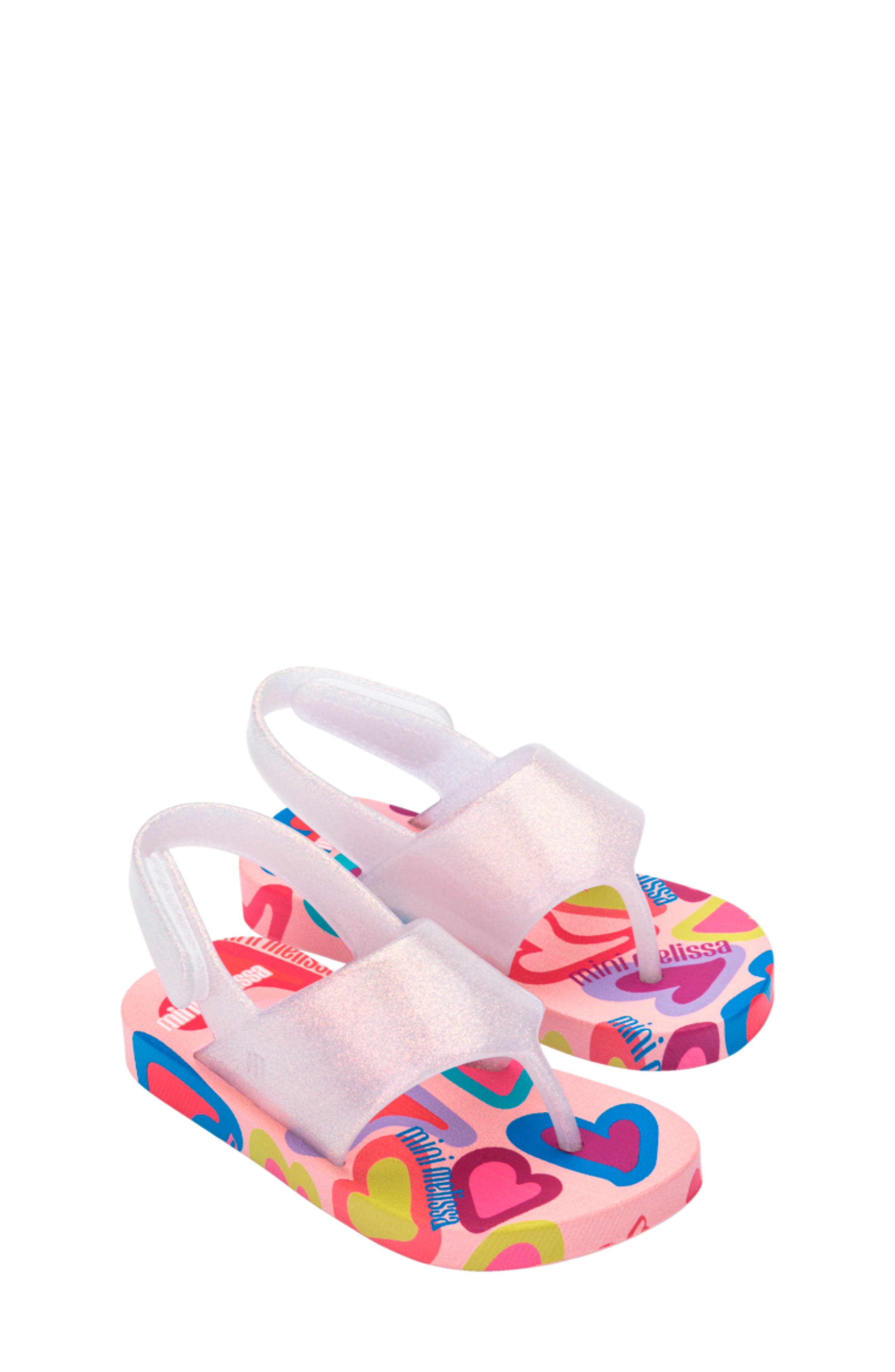 Mini Melissa Kids' Slingback Sandal, Main, color, Pink/ Glitter