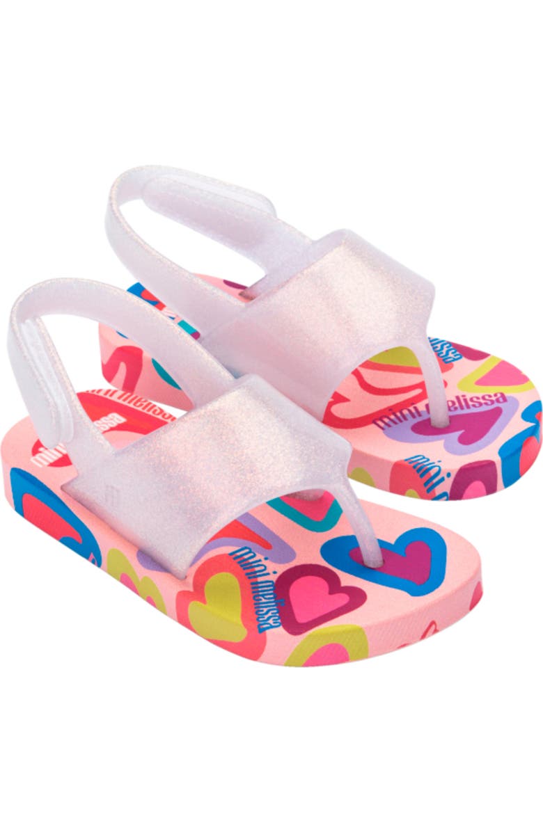 Mini Melissa Kids' Slingback Sandal, Main, color, Pink/ Glitter