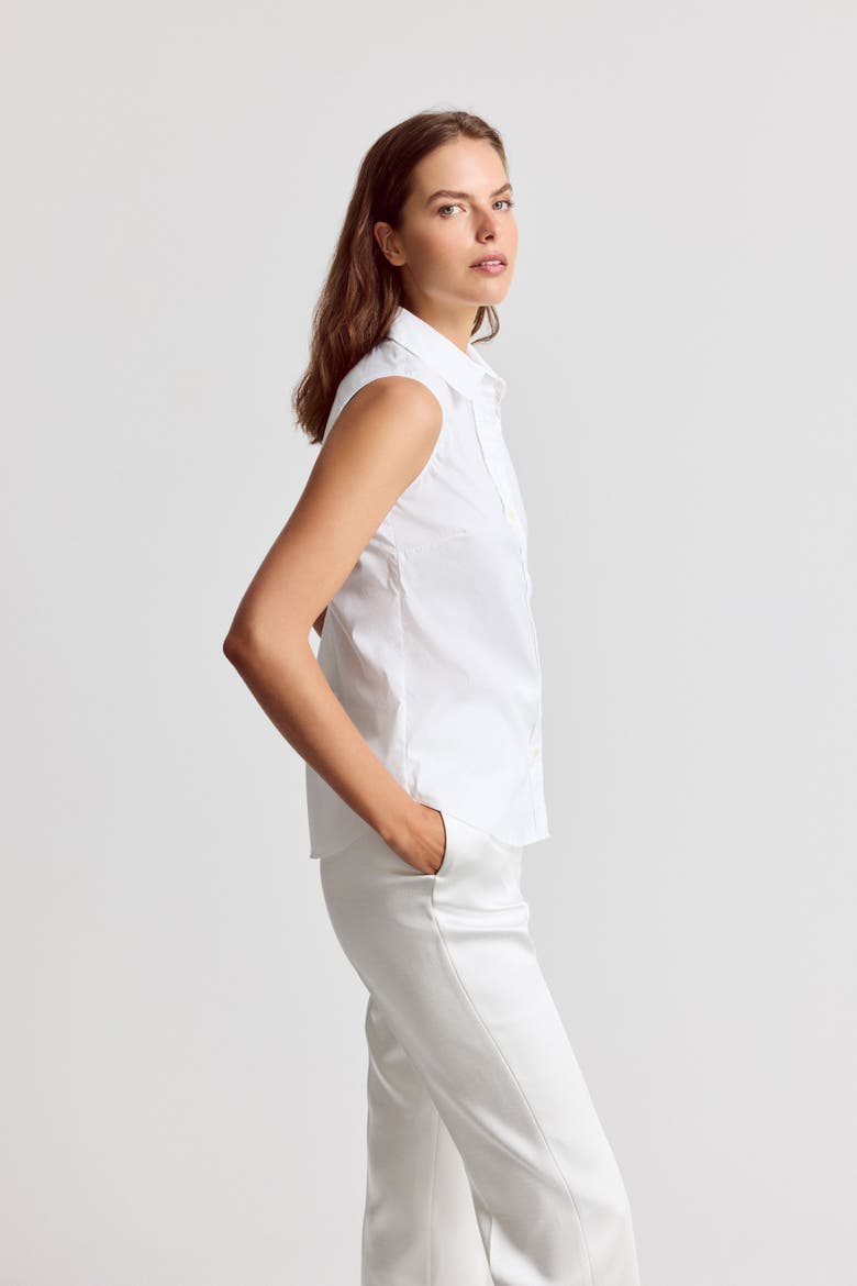 The Sleeveless Shirt, Alternate, color, White