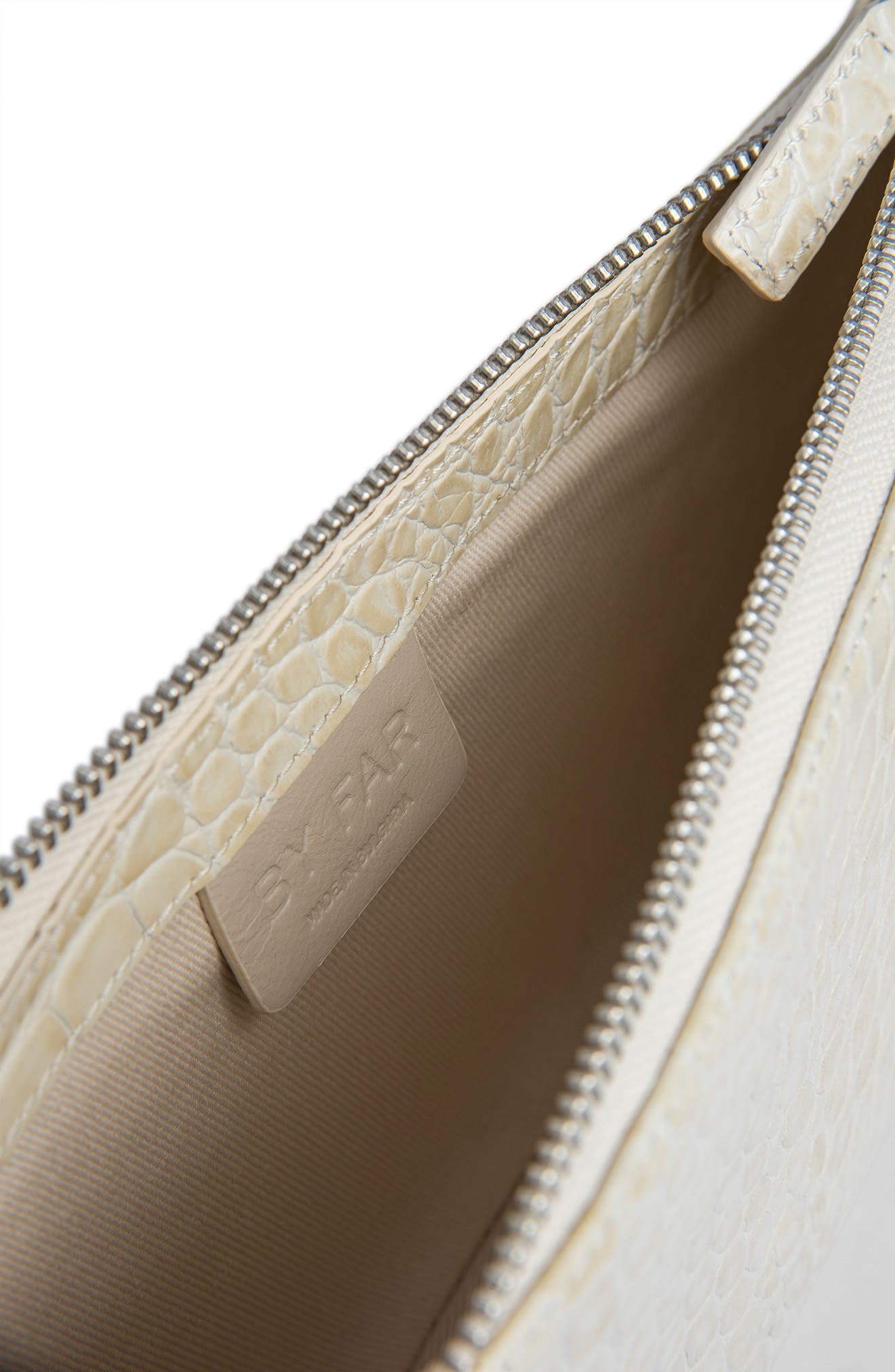 By Far Rachel Croc Embossed Leather Bag, Alternate, color, 