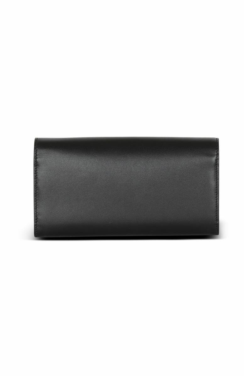 Balmain B-Buzz Leather Wallet, Alternate, color, Black